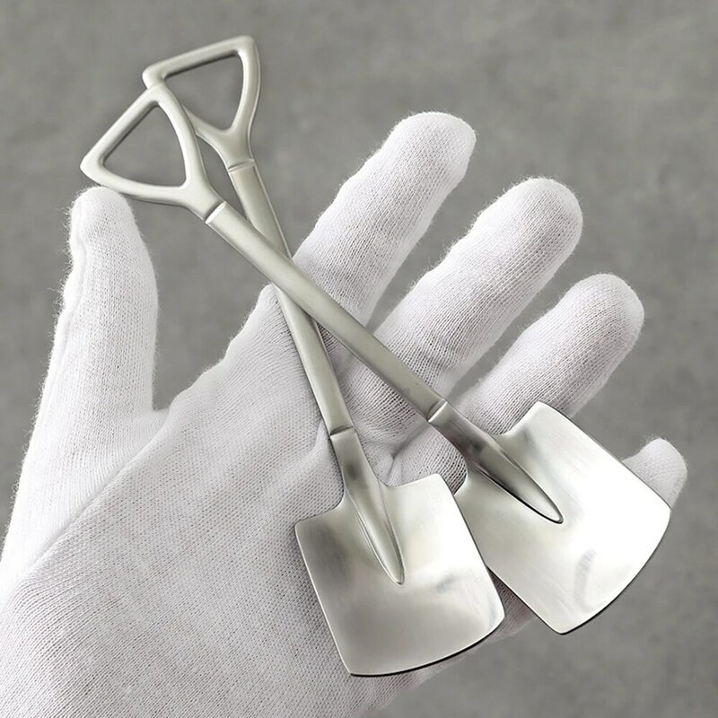 1/2/3PCS Stainless Steel  Shovel Shape Fork And Spoons Branch Leaves Handle Coffee Dessert Spoon Handle Spoons Kitchen