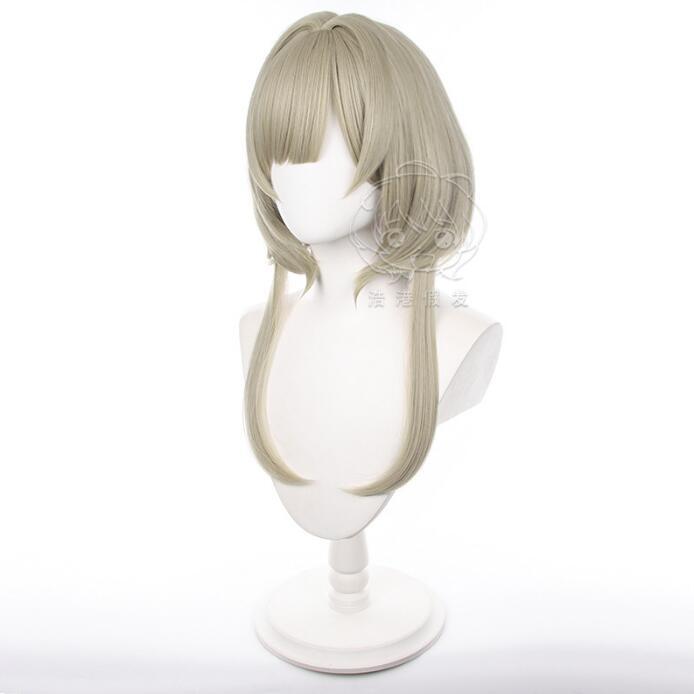 Genshin Impact Sandrone Marionette Wig Synthetic Long Straight Light Linen Game Cosplay Hair Wig for Party
