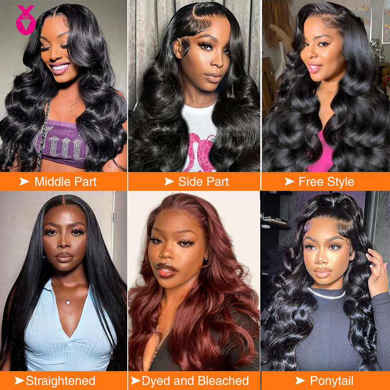 Body Wave Lace Front Wig 13x4 Lace Frontal Human Hair Wig Transparent HD Lace Wig Glueless Wigs Human Hair Pre Plucked Pre Cut