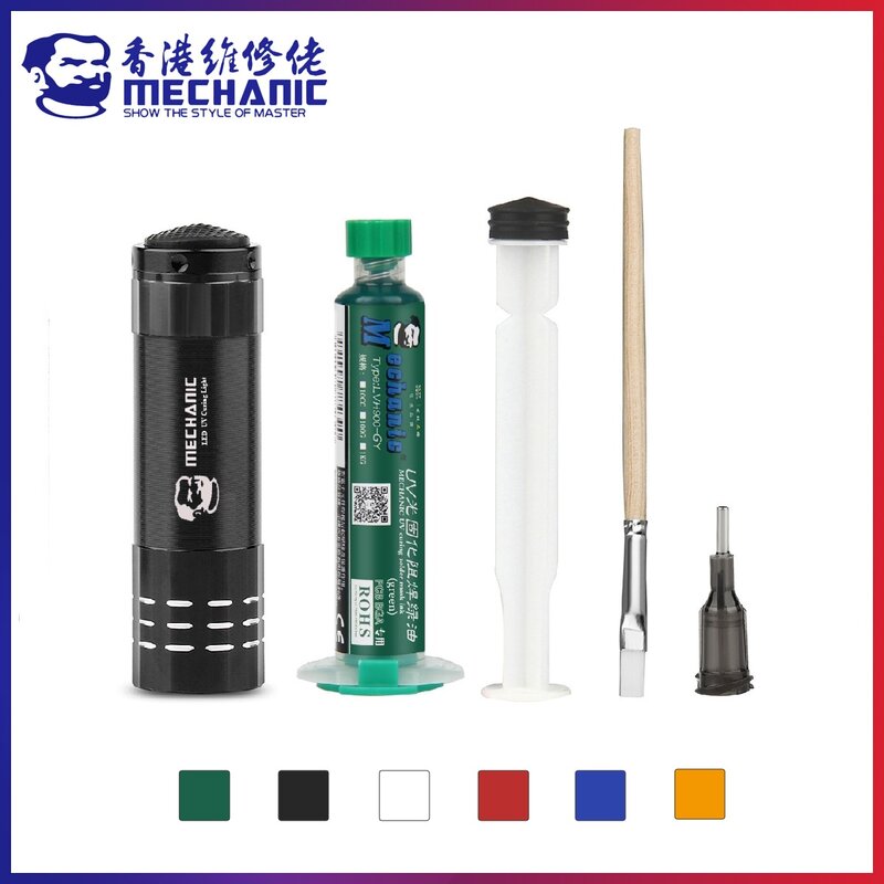 MECHANIC UV 감광 솔더 마스크, 잉크 BGA PCB 회로 기판, 페인트 오일 용접 플럭스, 부식 방지 아크, UVH900 시리즈
