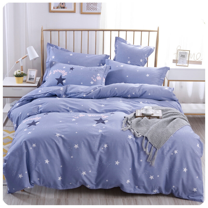 Pure Cotton Cartoon Bedding Set for Children, Single Quilt Cover, Boys' Bed, Single