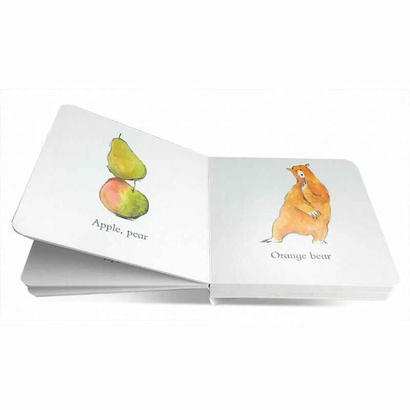 Laranja pêra maçã urso livros ilustrados para crianças de 3 a 6 anos de idade, educação precoce, iluminação