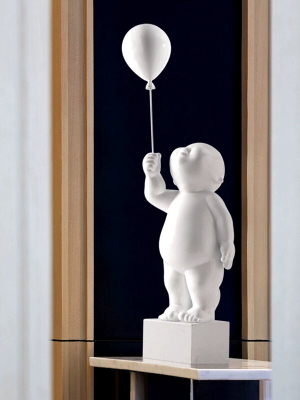 Fashion Cafe Decoration Nordic Style Balloon Child Sculpture Home Hotel Decoration