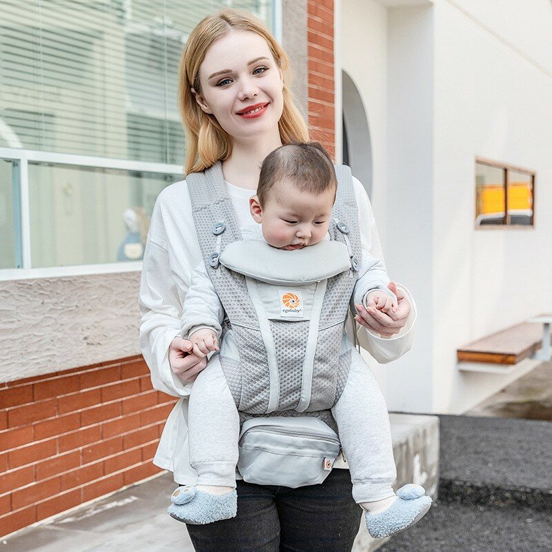 Portador de bebê multifuncional omni-ergonômico, infantil respirável, mochila de estilingue confortável recém-nascido, transporte infantil