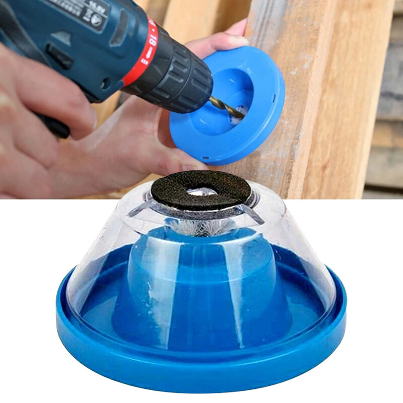 Penutup debu bor listrik PVC + PP, desain bentuk mangkuk biru kapasitas lebih besar lebih nyaman untuk digunakan praktis