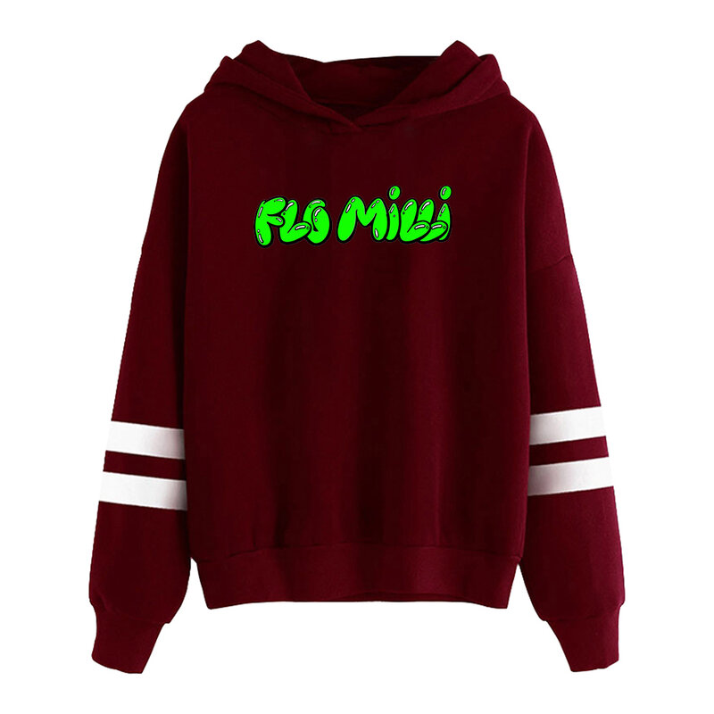 Flo Milli Merch Hoodie Unisex Pocketless Parallel Bars Sleeve Streetwear Men Women Hooded Sweatshirt Hip Hop Clothes