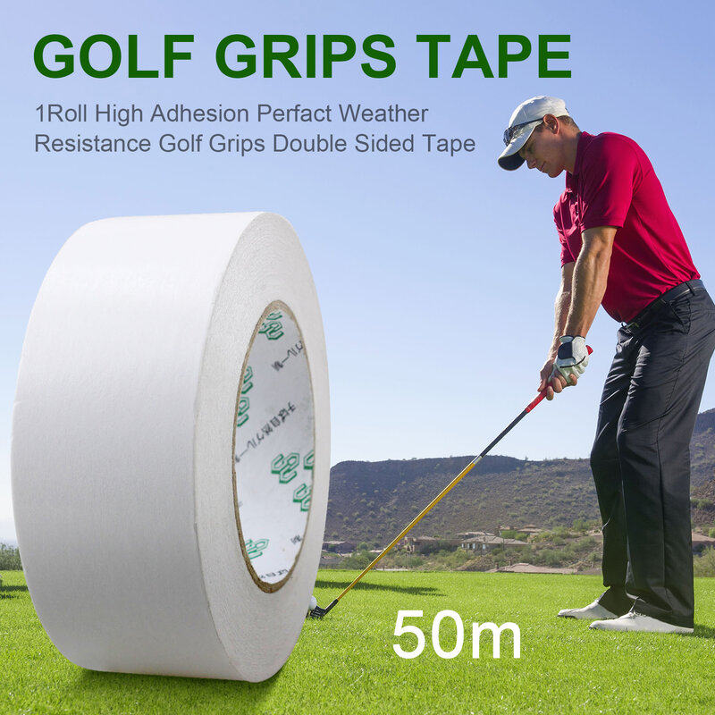 CRESTGOLF Double Sided Golf Grip Tape For Golf Clubs Grip Installation Golf Grip Strip Putter Tape 2"* 50m/1"*50m/2"*0.2m