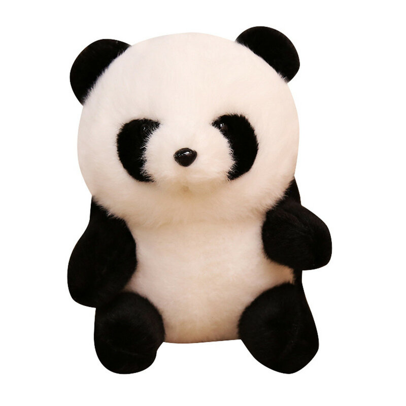 18cm Kawaii Plush Panda Toys Lovely Pillow Panda with Bamboo Leaves Stuffed Soft Animal Bear Nice Birthday Gift for Children