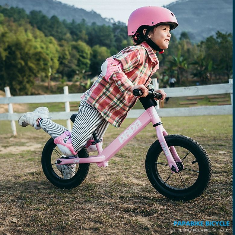 Papa 12” Sport Bike Toddler Balance Bike for 2-3 Boys Girls Early Learning Interactive Push Bicycle with Steady Balancing