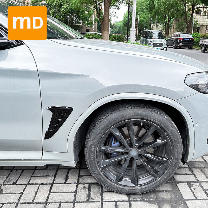 Pannelli laterali corpo nero lucido decorazione parafango per BMW X3 X4 G01 G02 M Sport 2018 + copertura Spoiler Trim accessori auto aggiornamento