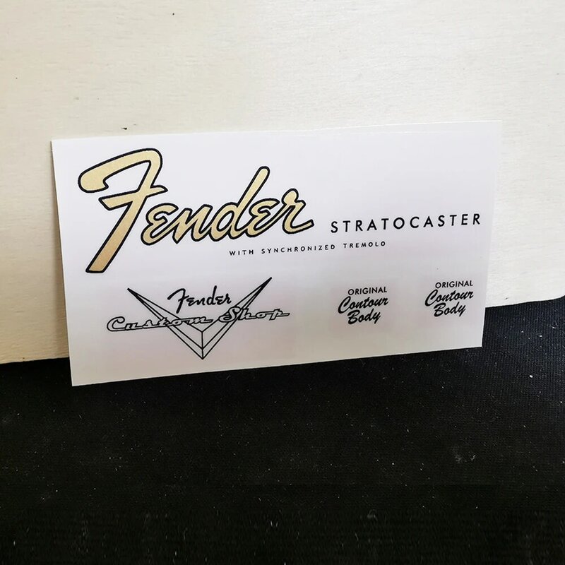 Fender Guitar Head Logo Transferência De Água Adesivo, ST