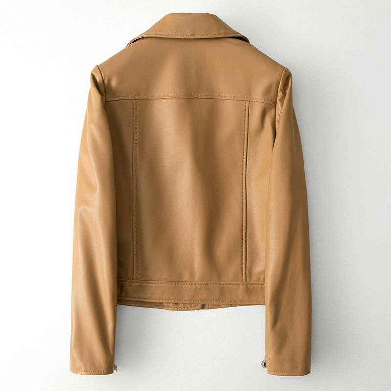 2023 Fashion New Genuine Sheepskin Leather Real Sheep Motorcycle Leather Jacket H14
