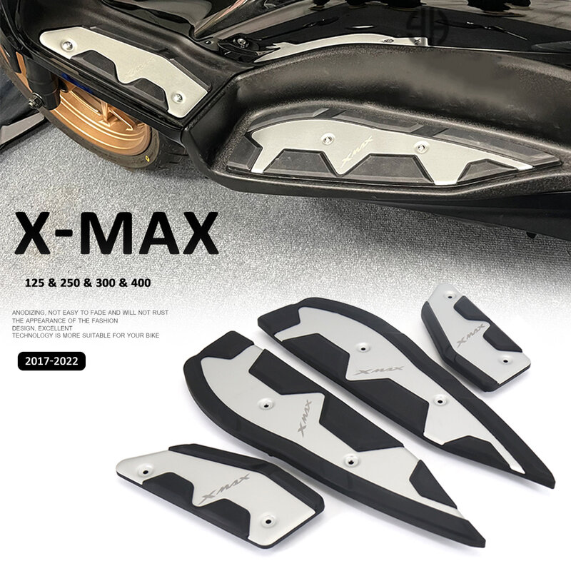 Pedane poggiapiedi moto pedali pedalata per Yamaha X-MAX 125 250 300 400 XMAX125 XMAX250 XMAX300 XMAX400 2017 - 2023