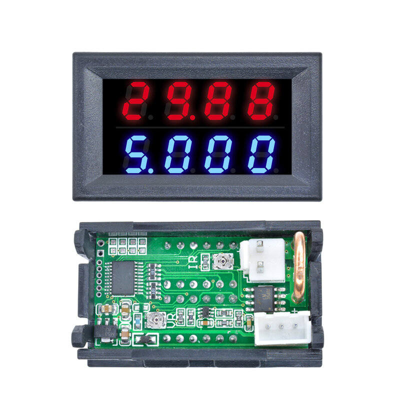 โวลต์มิเตอร์ดิจิตอล LCD, แอมมิเตอร์วัตต์มิเตอร์วัดแรงดันไฟฟ้าปัจจุบันโวลต์มิเตอร์เครื่องตรวจจับโวลต์จอภาพเครื่องทดสอบ48V 60V 72V DC 0-500V 10A 1000W