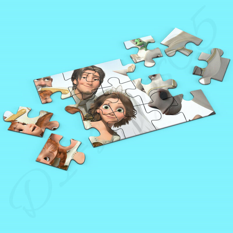 35/300/500/1000 Piece Wooden Puzzles for Kids Disney Animated Movie Tangled Jigsaw Puzzle Decompress Toys and Hobbies for Adults