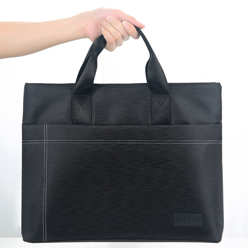 Wielowarstwowy teczka A4 wielofunkcyjny torba na zamek błyskawiczny o pojemne pojemności dla plików biznesowych, kompatybilny z laptopami