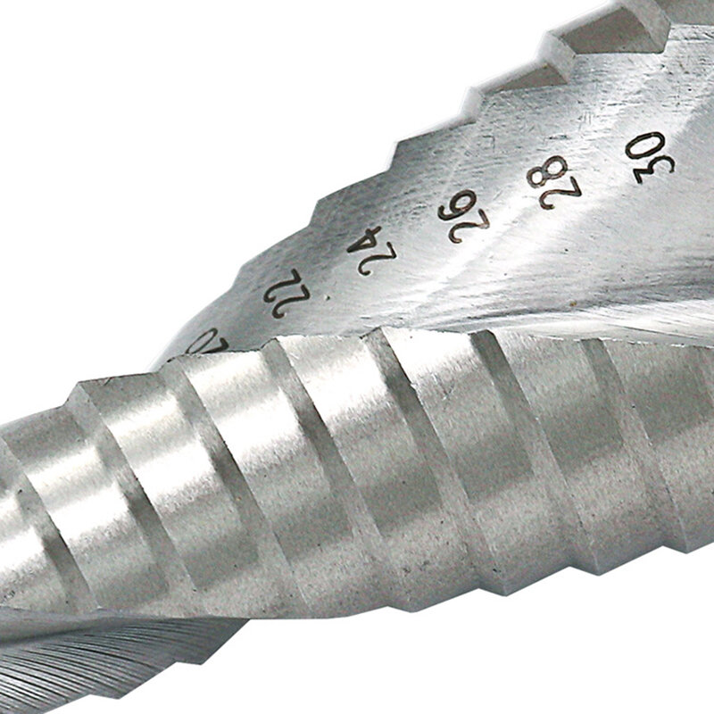 4-12 4-20 4-32 6-60mm Pagoda śruba rdzeń wiertła narzędzie do wiercenia stali szybkotnącej HSS spiralny ryflowany metalowy wiertło stopniowe
