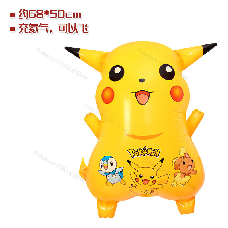 New Pokemon Party Balloon Cartoon Pikachu Squirtle Number Balloon for 1 2 3 4 5 6 7 8 9 Years Kids Baby Birthday Decor Supplies