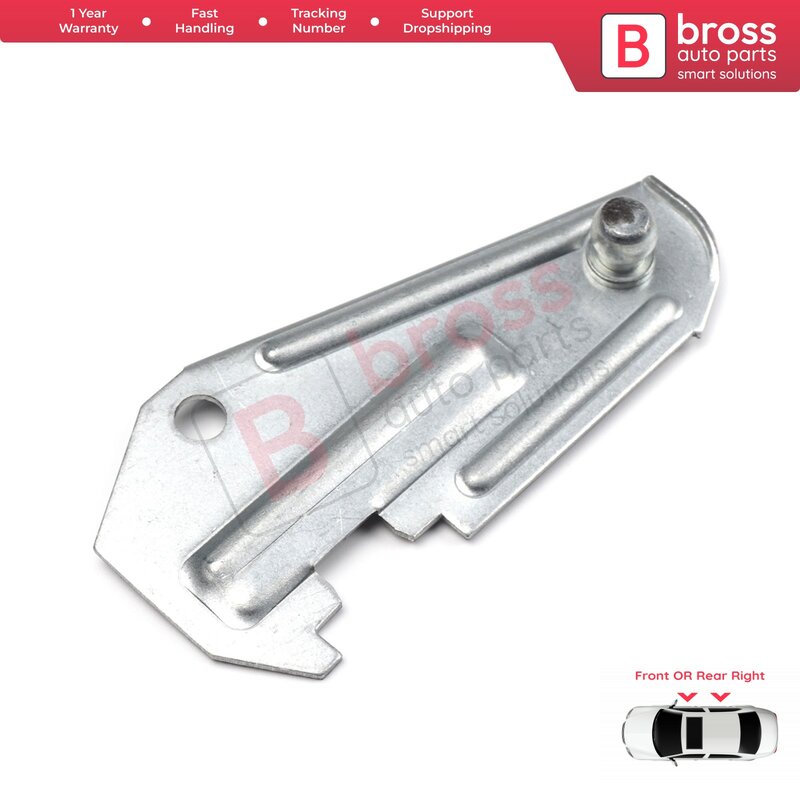 Bross Auto Parts BWR5005 Electrical Power Window Regulator Clip, Metal, Connection Sheet Right Doors for Vauxhall Opel Astra
