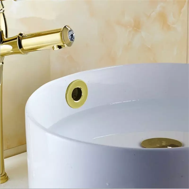 Cubierta de desbordamiento para lavabo de baño, tapa decorativa de Metal y cobre, anillo de desbordamiento, accesorios de grifo de bañera, 23-25mm, 2 unidades