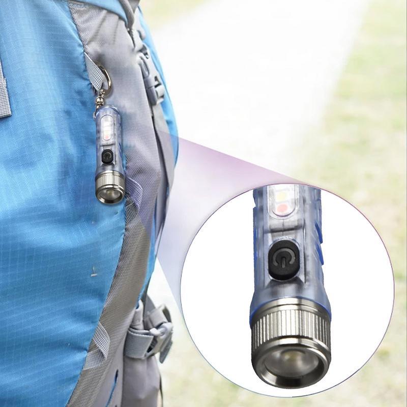 Schlüssel bund Taschenlampen helle wiederauf ladbare kleine Taschenlampen Mini-Taschenlampe mit Typ-C-Schnell la deans chluss für Outdoor-Aktivitäten