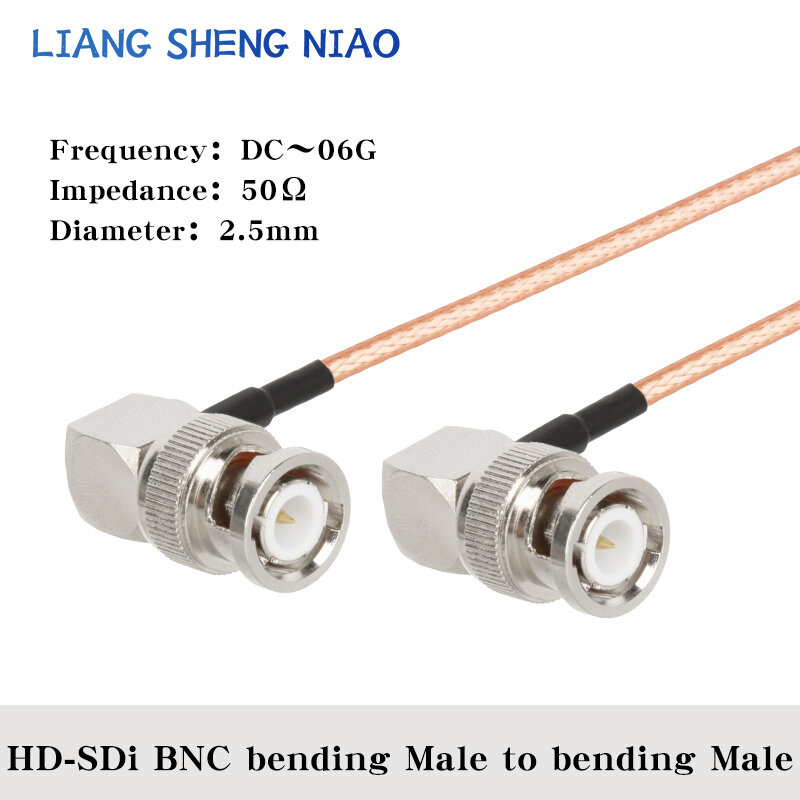 Cable RG179 3G-SDi HD SDi 4K 1080P, cable Coaxial de alta definición, macho a conector BNC macho, Conector de enchufe para videocámara SDI