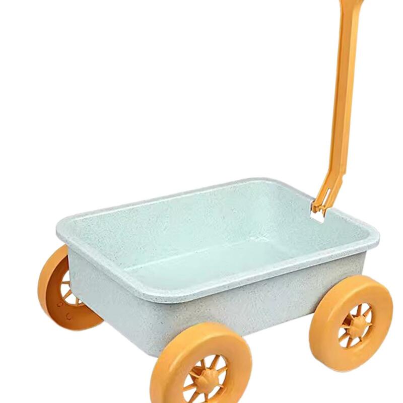 Kid Wagon Toy Beach Game Toy Outdoor Indoor Toy Pretend Play Summer Sand Toy Trolley for Outdoor Yard Gardening Seaside Indoor