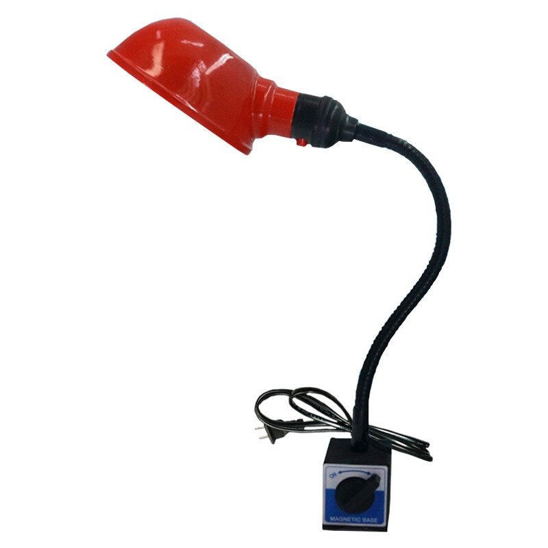 Lâmpada de trabalho LED Machine Tool, 360 ° Folding Gooseneck, Base magnética, Equipamento mecânico parafuso E27, garagem luz