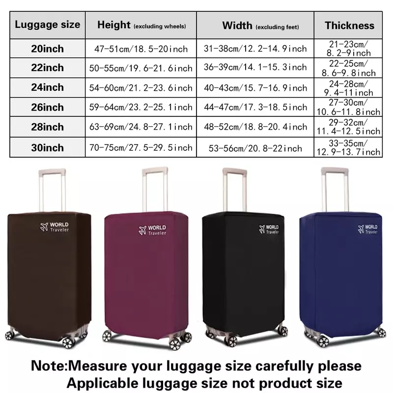 Luggage Cover Travel Suitcase Reusable Dust Proof Scratch Waterproof Protective Cover Non-woven Luggage Cover 2024 New