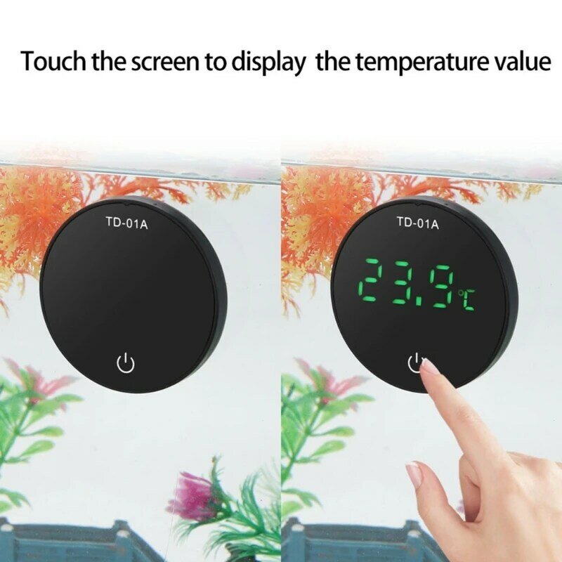 Fishtank Thermometer with Temperature Sensing on The Back for Fish Tanks F1FB