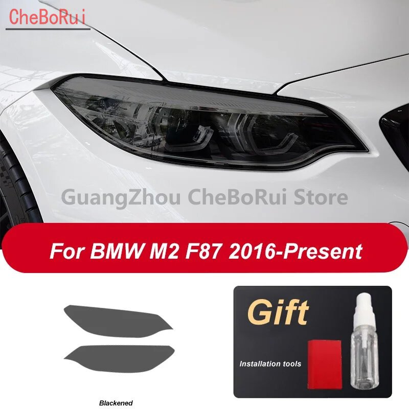 Farol de carro película protetora, Transparente TPU adesivo para BMW M2 F87, CS Competição, 2016-On Acessórios, Proteção traseira