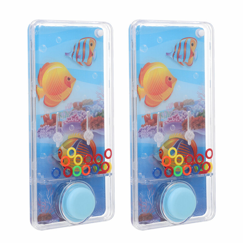 2 buah mainan permainan lempar cincin air mainan permainan peran berputar Laser genggam mainan interaktif orang tua anak mainan kemampuan berpikir untuk anak