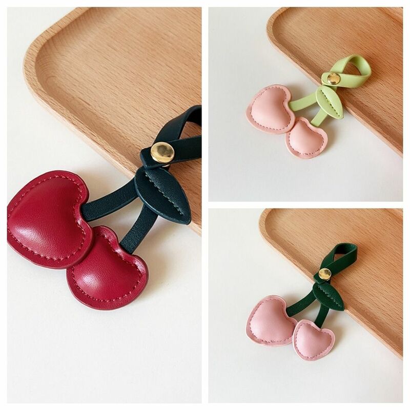 Keychain Cherry Key Chain Decoration Peach Heart DIY Craft Accessories Cherry Pendant Love Keyring Bag Pendant