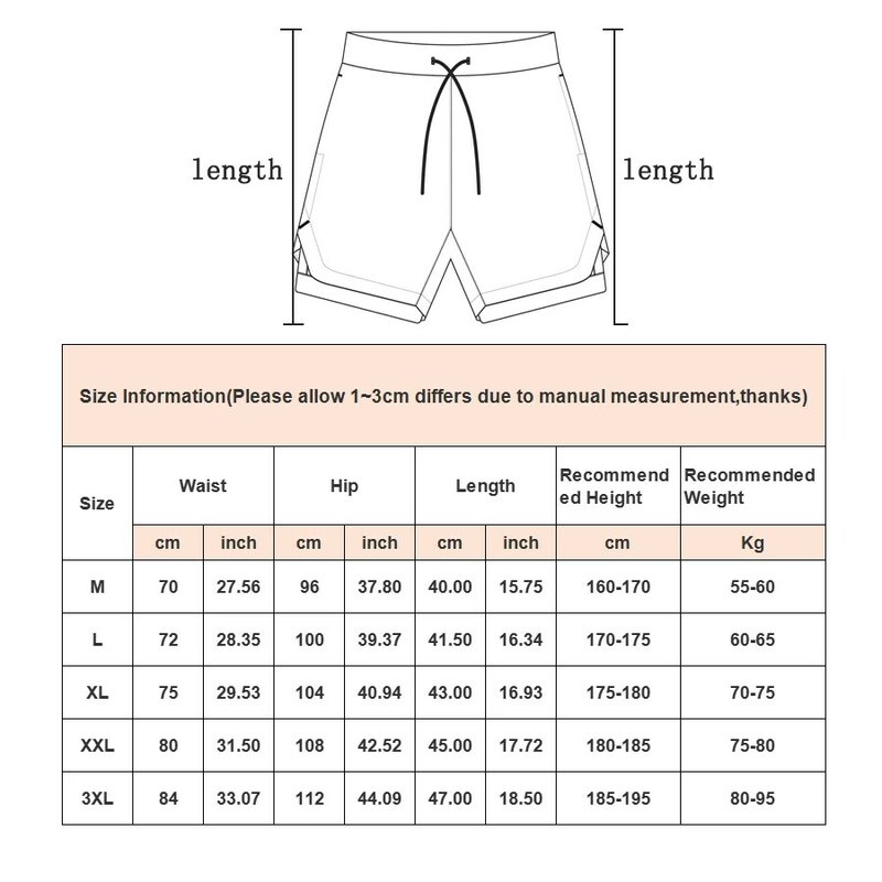 Pantalones cortos deportivos de camuflaje para hombre, 2 en 1, de secado rápido, para entrenamiento, gimnasio, Fitness, Jogging, Verano