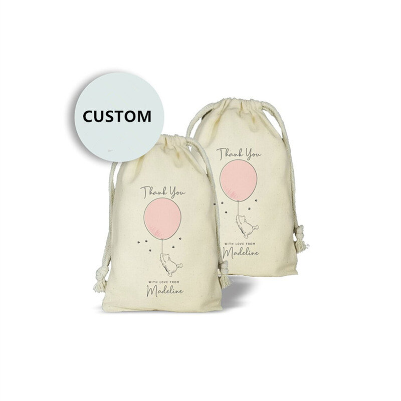 Custom Balloon Party Favor Bags, Set of 20 Favor Bags, Classic Cartoon Bear Birthday Party Bags, Baby Shower Gift Bags