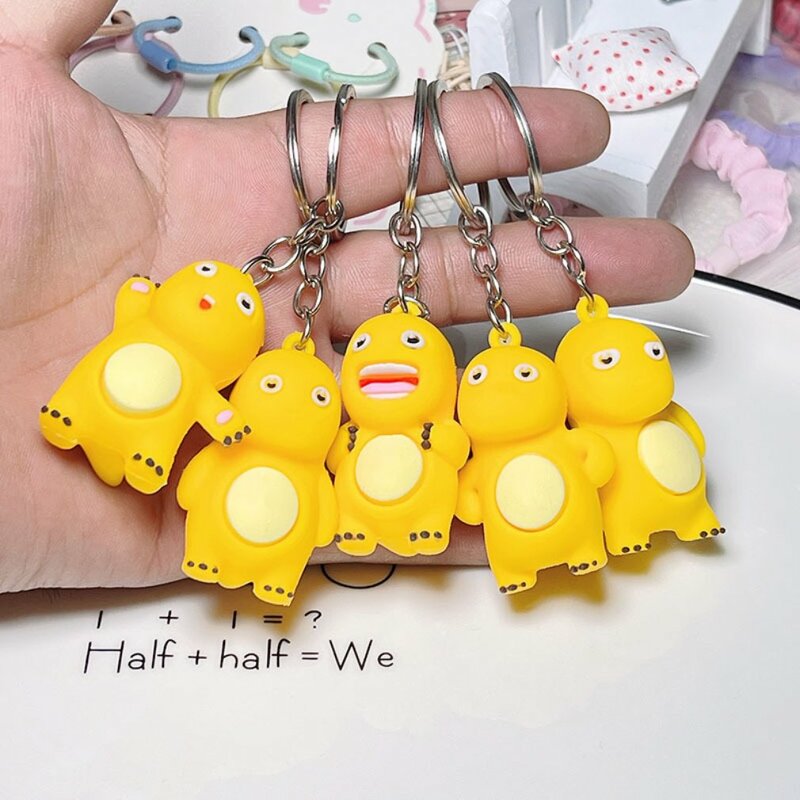 Hot Sale 2024 New Cartoon Small Milk Dragon Couple Keychain Organizer Car Ornament Bag Hanging Jewelry Accessories Fast Delivery