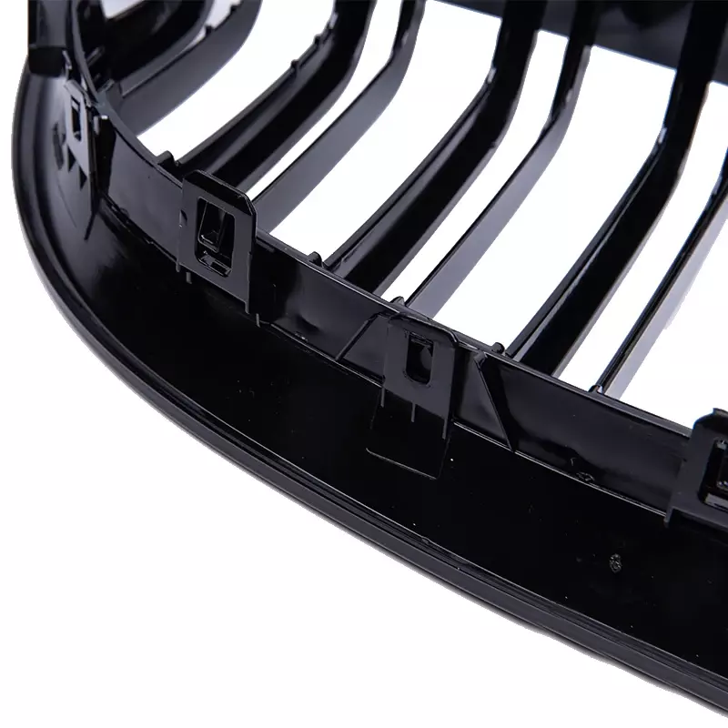 Pulleco Auto Voorbumper Grille Nier Racing Grill Roosters Voor Bmw E60 E61 5 Serie 2003-2009 Gloss Black auto Nieuwe Dubbele Slat