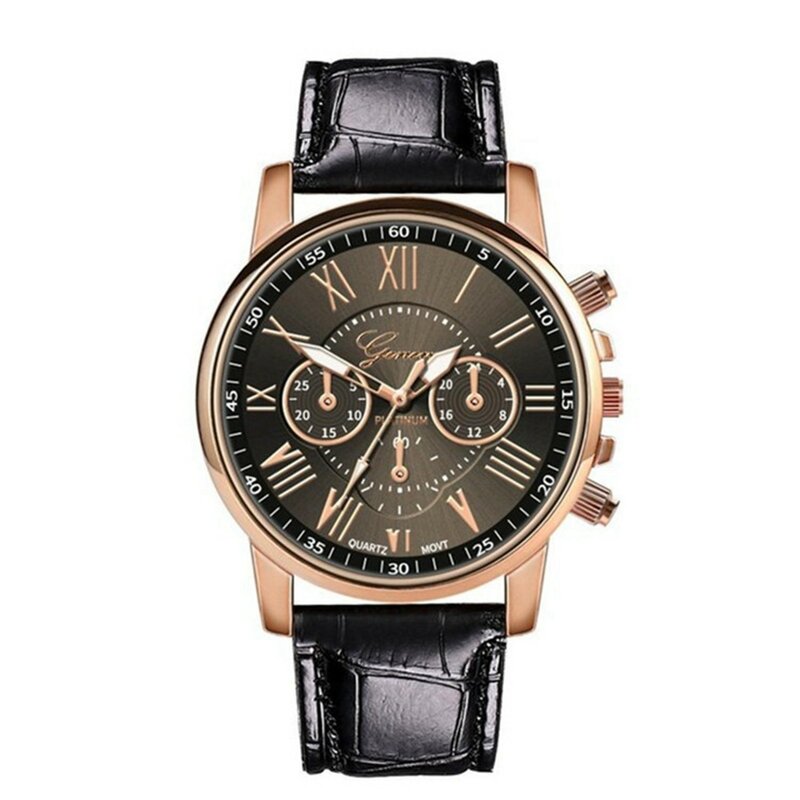 Casual Leather Strap Quartz Watch Simple Exquisite Business Leisure Watch Unisex Life Waterproof Clothing Accessories Watch