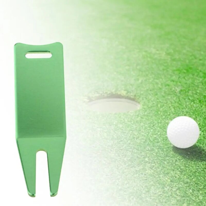Alat perbaikan Divot Golf, portabel, Marker bola garpu pembersih untuk luar ruangan