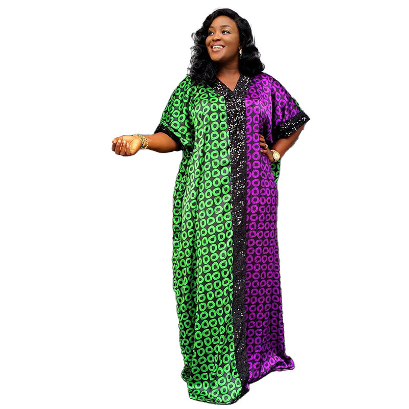 Vestidos africanos para mulheres, Dubai Luxury Muslim Fashion, Caftan Vestidos de festa, Boubou Robe Roupas África, Novo, 2024