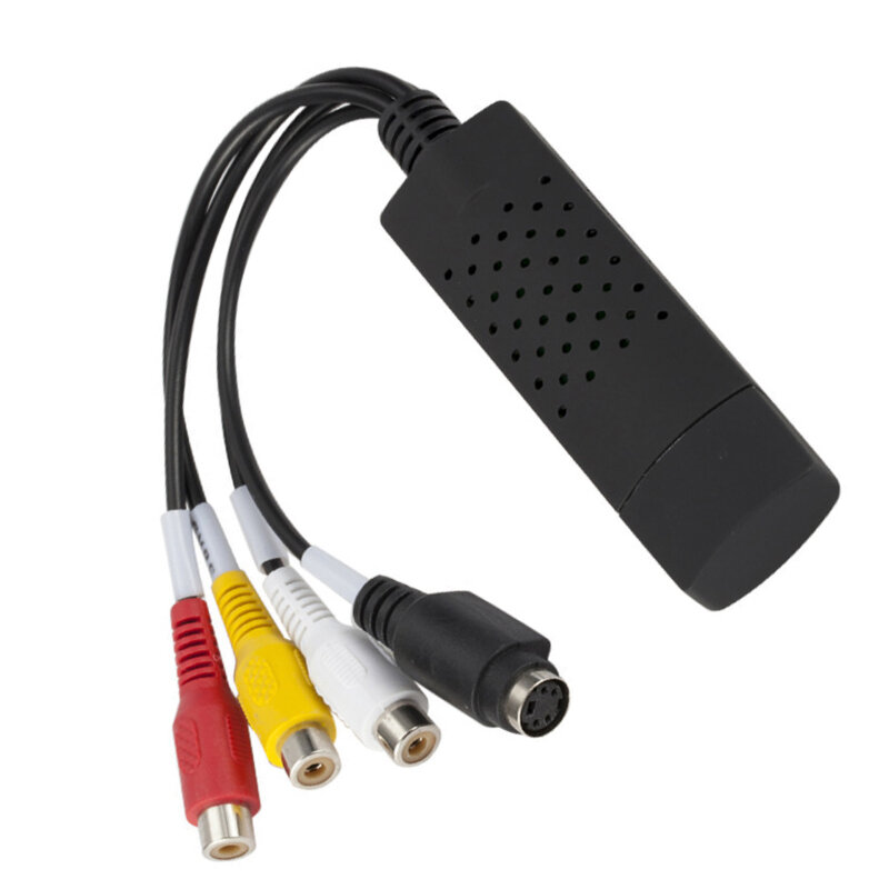 VHS to Digital Converter USB 2.0 Video Capture Card Analog S-Video Adapter Audio TV DVD VHS Video Grab for Windows 10/8/7/XP