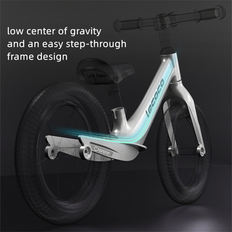 Lecoco rowerek biegowy lekki rower dla dzieci w wieku 2-5 lat bez pedału regulowany fotel treningowy Ultra Cool Colors