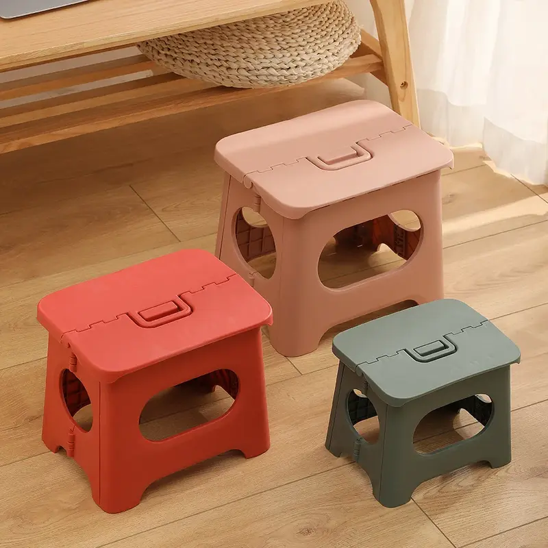 Mini Chair Solid Color Nordic Simple Nordic Stool Camping Vacation Ottoman Storage Outdoor Indoor New Portable Folding Furniture