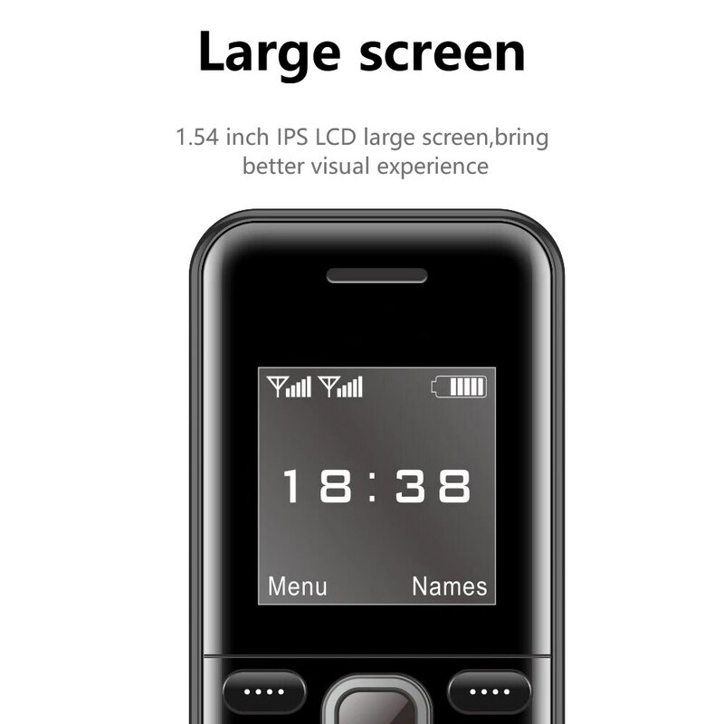 SERVO BM333 미니 백업 휴대폰, 2G GSM, 1.54 인치 무선 다이얼러, 음악 플레이어, FM 라디오, 저방사선, 블루투스 다이얼 휴대폰