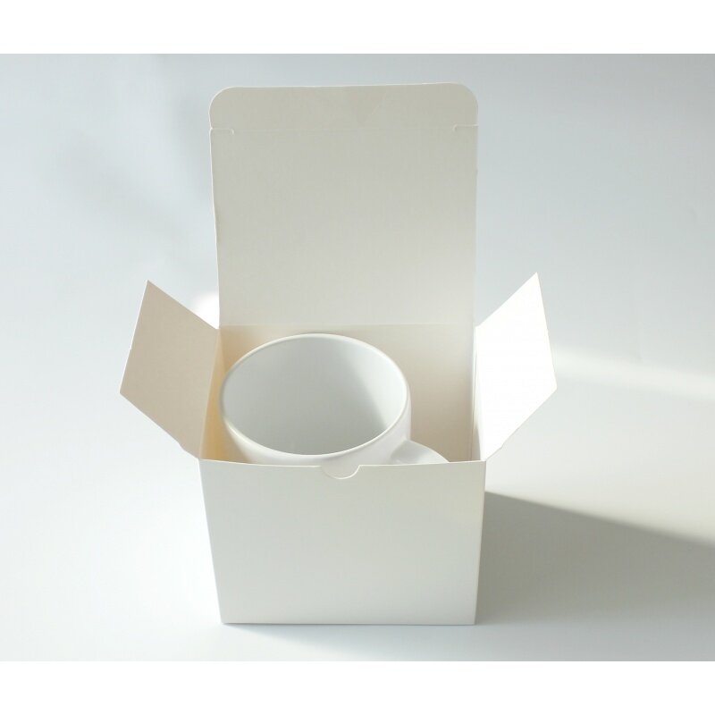 Caixa De Embalagem De Caneca, Caixa De Cor De Papelão Branco, Caixa de presente para 11 oz Cup, Produto personalizado
