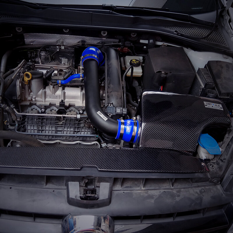 EDDYSTAR ชุดกรองอากาศระบบเหนี่ยวนำคาร์บอนไฟเบอร์สำหรับ Volkswagen Golf 6 7 8