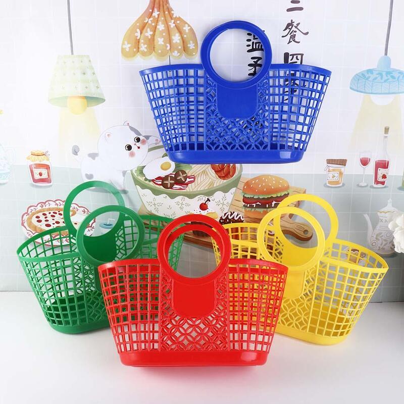 Durable Portable Hand-Held Hollow Practical Toy Organizer Storage Basket Basket Kitchen Bathroom Accessories