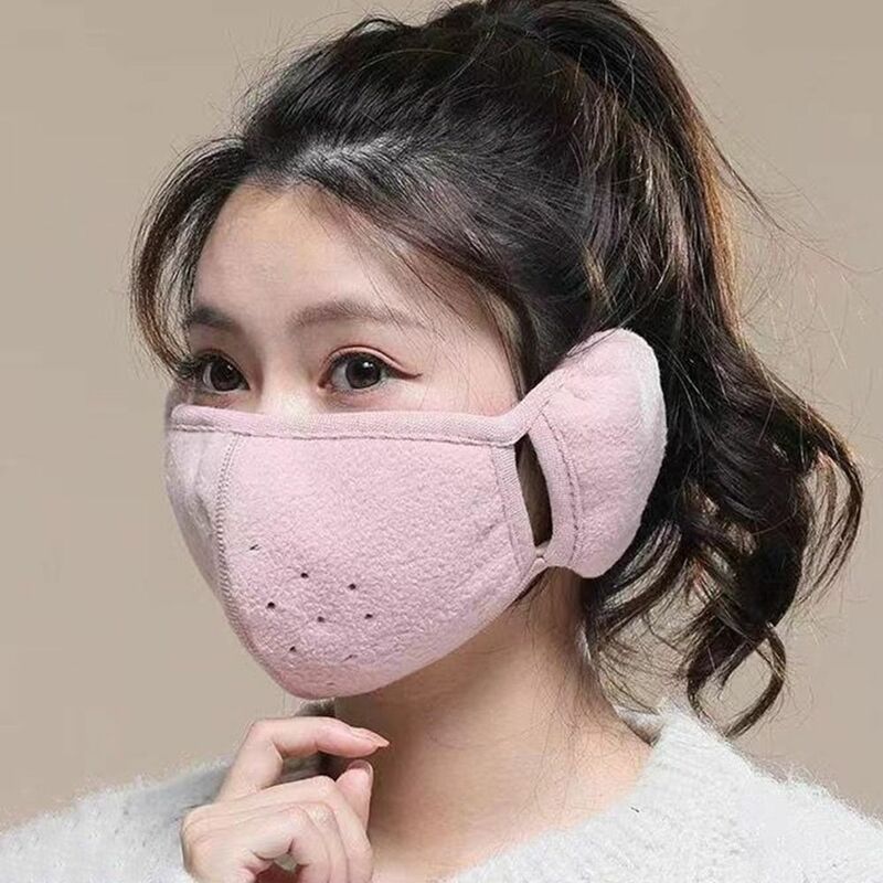 Cycling Earlap Breathable Warm Masks Ear Warmer Fleece Mouth Cover Cold-proof Earmuffs