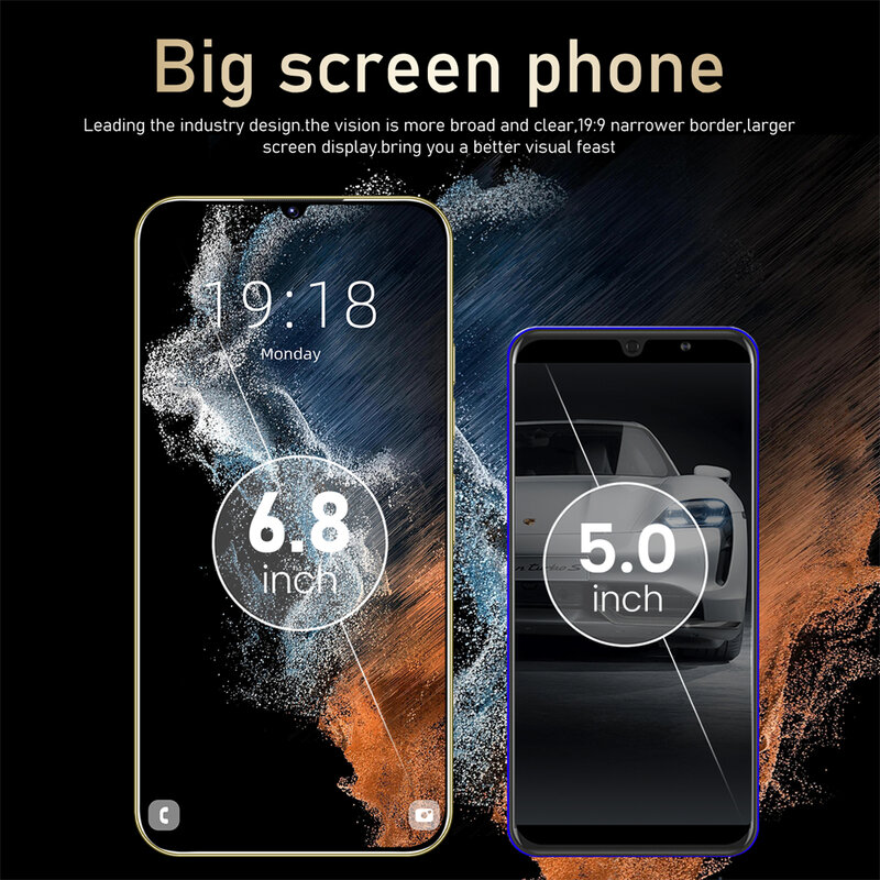 S24 Ultra Mobile Phones 6.8 HD Screen SmartPhone Original 16G+1T 5G Dual Sim Celulares Android Unlocked 72MP 6800mAh Cell Phone