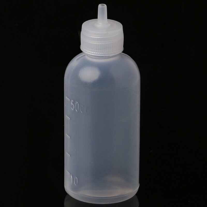 Frasco dispensador leve 50ml adequado para carregar colas/adesivos/silicones/líquidos óleos